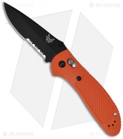Benchmade Griptilian Knife 551SBK-ORG (3.45" Black Serr)