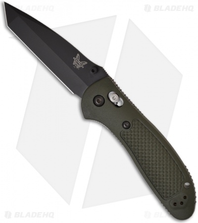 Benchmade OD Green Griptilian Tanto Folding Knife 553BKOD (3.45" Black Plain)