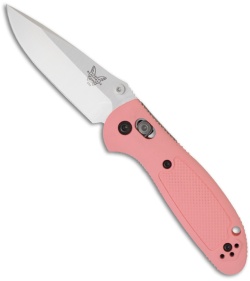 Benchmade Mini Griptilian Knife 556-PNK (2.91" Satin Plain)