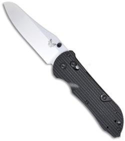 Benchmade 915 Triage Rescue Knife Hook Axis Lock Black G10 (3.5" Satin Plain)