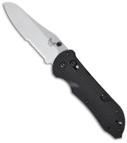 Benchmade 915S Triage Rescue Knife Hook Axis Lock Black G10 (3.5" Satin Serr)