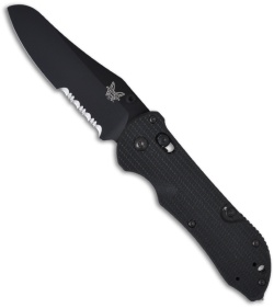 Benchmade 915SBK Triage Rescue Knife Hook Axis Lock Black G10 (3.5" Black Serr)