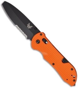 Benchmade 916SBK-ORG Triage Rescue Knife Hook Opposing Bevel (3.5" Black Serr)
