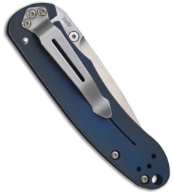 Bradley Cutlery Alias II Knife Blue Titanium (2.95" Stonewash Serr) 17650-701S