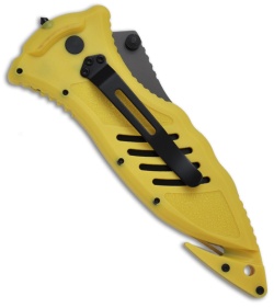 BlackHawk! CQD Mark I Type E Spear Point Yellow Knife (3.75" Serr) 15M111YL