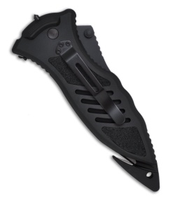 BlackHawk! CQD Mark I Spear Point Folding Knife (3.75" Black Plain) 15M301BK