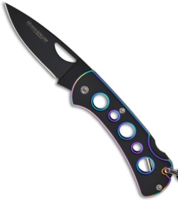 Boker Magnum Dark Rainbow Folding Knife (2.63" Black Plain) 01SC014