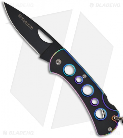 Boker Magnum Dark Rainbow Folding Knife (2.63" Black Plain) 01SC014