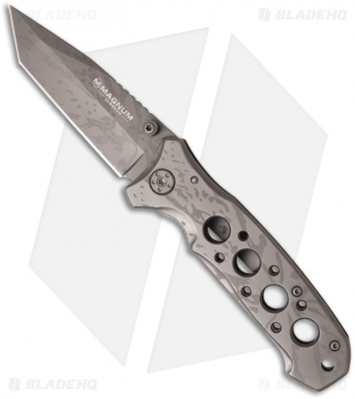 Boker Magnum Detonation III Tanto Folding Knife (3.25" Gray Plain) 01MB801