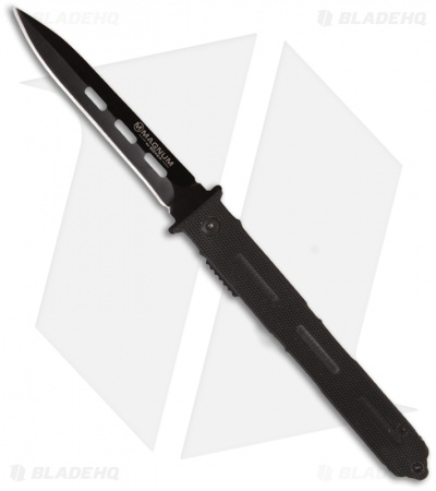 Boker Magnum Slots Folding Knife (4" Black Plain) 01SC084