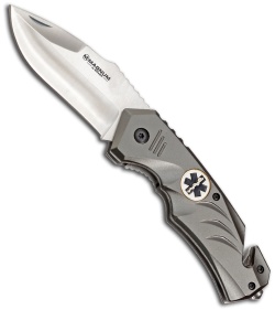 Boker Magnum Gray Rescue Folding Knife (3.03" Satin Plain) 01SC184