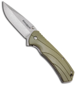 Boker Magnum Green Liner Folding Knife (3.35" Stonewashed Plain) 01SC894