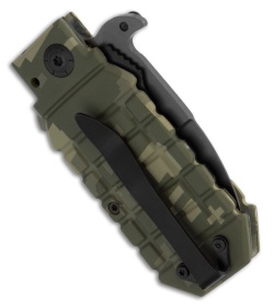 Boker Magnum Grenade Folding Tactical Knife (2.75" Gray Plain) 01SC051