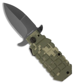 Boker Magnum Grenade Folding Tactical Knife (2.75" Gray Plain) 01SC051