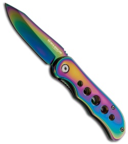 Boker Magnum Heavy Rainbow Folding Knife (2.87" Spectrum Plain) 01SC908