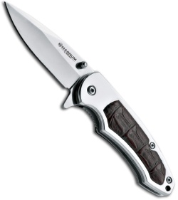 Boker Magnum Silver Croc Folding Knife (2.6" Satin Plain) 01MB291