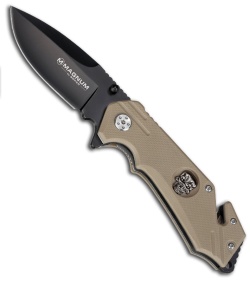 Boker Magnum Skull Folding Knife (3.03" Black Plain) 01RY078