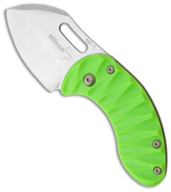 Boker Plus Nano Folding Knife Neon Green Frame Lock (1.89" Satin Plain) 01BO597