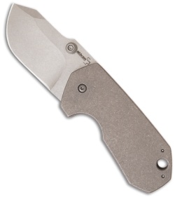Boker Albatros Anso Knife Titanium Framelock (2.5" Stonewash Plain) 01BO621