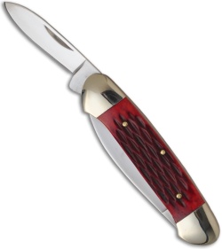 Boker Magnum Twin Blade Pocket Knife w/ Red Bone Handle (Plain) 01SC103