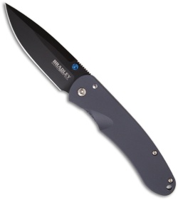 Bradley Cutlery Alias I Blue Titanium Folding Knife (3.5" Plain) 17600BK-701