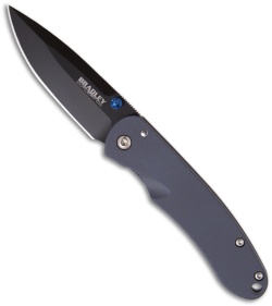 Bradley Cutlery Alias II Knife Blue Titanium (2.95" Black Plain) 17650BK-701