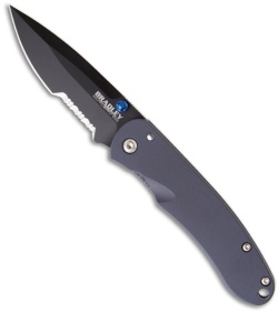 Bradley Cutlery Alias II Knife Blue Titanium (2.95" Black Serr) 17650SBK-701