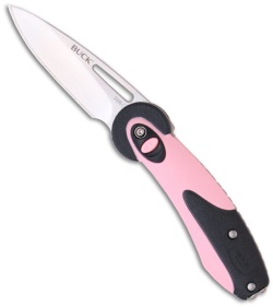 Buck Revel Pink Folding Pocket Knife (2.5" Satin Plain) 0766PNS-B