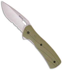 Buck Vantage Force Select Marine OD Green (3.25" Stonewashed Serr) 0845ODX-B
