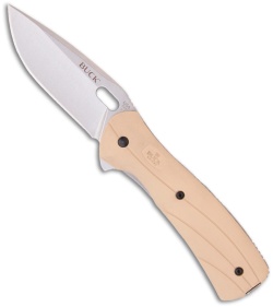 Buck Vantage Force Select Desert Tan Knife (3.25" Stonewashed Plain) 0845TNS-B