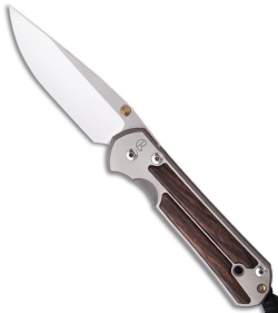 Chris Reeve Large Sebenza 21 Knife w/ Macassar Ebony Inlay (3.625" Plain)