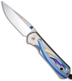 Chris Reeve Large Sebenza 21 Folding Knife w/ Unique Graphic 3 (3.625" Plain)