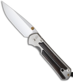 Chris Reeve Large Sebenza 21 Knife w/ African Blackwood Inlay (3.625" Plain)