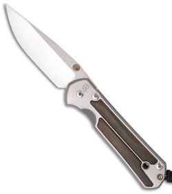 Chris Reeve Large Sebenza 21 Knife w/ Lignum Wood Inlay (3.625" Plain)