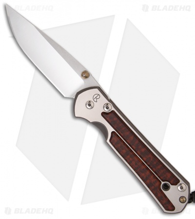 Chris Reeve Large Sebenza 21 Knife w/ Snakewood Inlay (3.625" Plain)