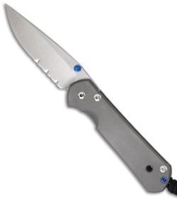 Chris Reeve Small Sebenza 21 Knife (2.94" Stonewash Serr)