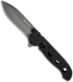 CRKT Carson M21-02G Black G-10 Folding Knife (3" Gray Plain)
