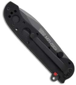 CRKT Carson M21-02GL Left-Handed Black G-10 Folding Knife (3" Gray Plain)