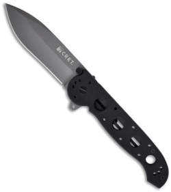 CRKT Carson M21-04G Big Dog Black G-10 Folding Knife (3.875" Gray Plain)