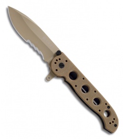 CRKT Carson M21-12GD Desert Tan G-10 Folding Knife (3" Tan Serr)