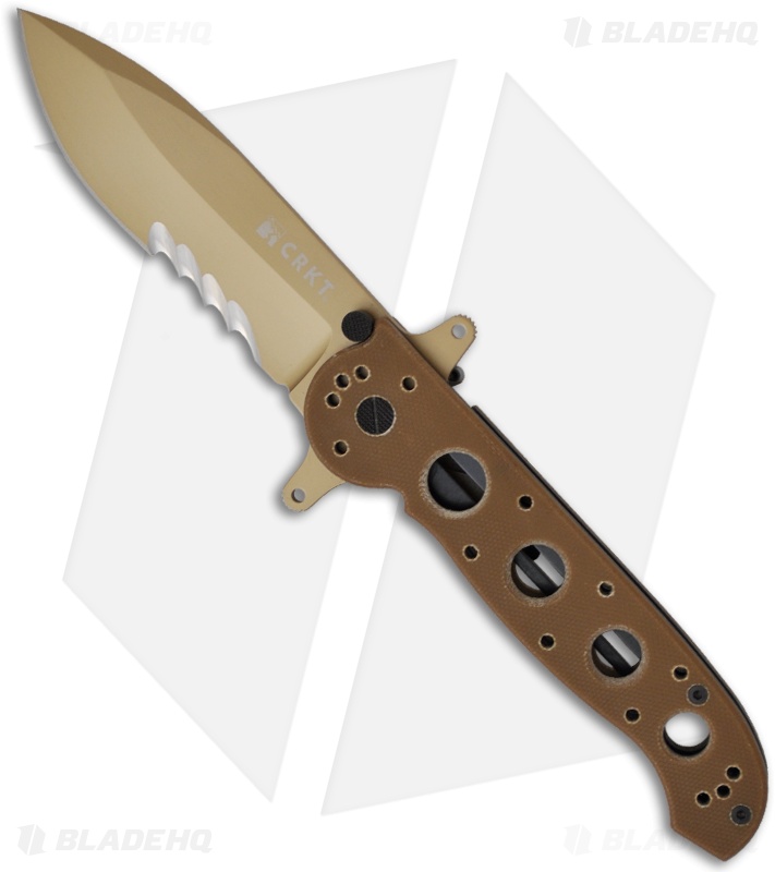 CRKT Carson M2114DSFG Special Forces Flipper Knife Tan G10 (3.875