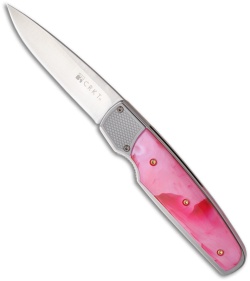 CRKT Pink Krommer Fulcrum Folding Knife (Satin PLN) 7403P