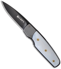 CRKT Mini Krommer Fulcrum Folding Knife w/ Sim MOP (Black / PLN) 7408