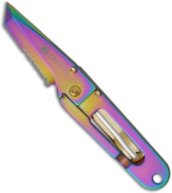 CRKT Ed Halligan K.I.S.S. Folding Tanto Knife (2.25" Spectra Serr) 5510S
