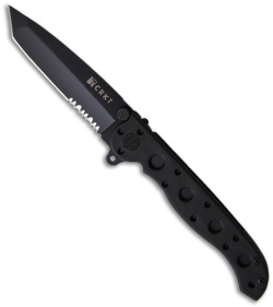 CRKT M16-10KZ Tactical Zytel Folding Tanto Knife (3" Black Serr)