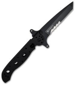 CRKT Carson M16-13SFG G-10 Left-Handed Folding Tanto Knife (3.5" Black Serr)