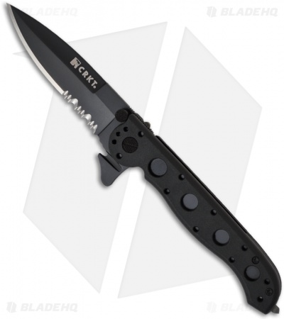 CRKT Carson M16-13ZLEK E.R. Zytel Folding Spear Point Knife (3.375" Black Serr)