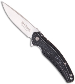 CRKT Ripple Aluminum Black Folding Knife (2.75" Satin Plain) K410KXP