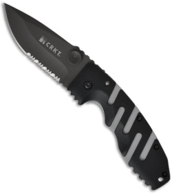 CRKT Ryan Seven Tactical Folding Pocket Knife (3.5" Black Serr) 6813Z