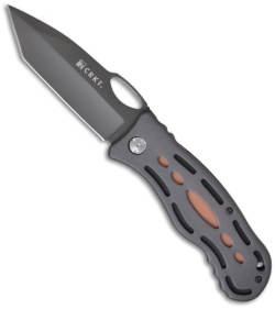 CRKT Lake Thunderbolt Folding Pocket Knife 7132  (3.9" Black Plain)